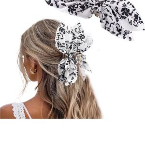 Elegant Bow Flower Hair Claw Clip.